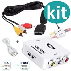 Cabo Componente PS1 PS2 PS3 Com Conversor RCA AV Para HDMI