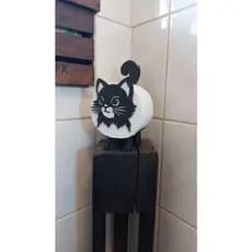 suporte para papel higiênico - Gato 🐈 banheiro