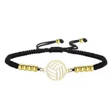 Pulseira bola volei aço banhado ouro 18k volei voleibol volleyball