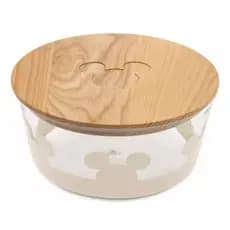 Pote de vidro Mickey Disney Parks Orlando tampa madeira