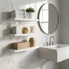 Kit 3 Prateleiras 30cm MDF Luxo Nichos Sala Cozinha Quarto Banheiro Com Kit De Instalação envio imediato