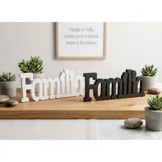 Letreiro Decorativo Família em 3D • Elegante e Moderno • Decoração para Sala, Quarto e Presente Especial