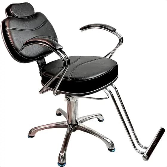 Cadeira De Barbeiro Reclinavel Cabeleleiro Barbearia e Salão de Beleza Giratória e Hidraúlica luxo.