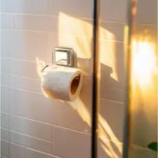 SUPORTE PARA ROLO PAPEL HIGIÊNICO COM VENTOSA FIXA CLEAN MODERNO PRÁTICO