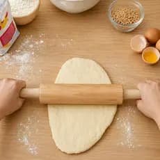 Rolo Para Massa De Pão  Macarrão Pizza de  Madeira Modelo Tradicional Envio Imediato