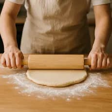 Rolo de Massa Macarrão Pão Amassador Madeira