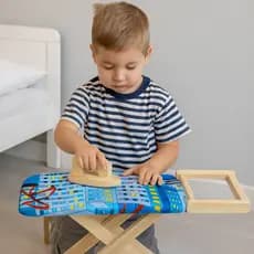 Mesa de Passar Roupa Infantil de Madeira Brincadeira Faz de Conta Tábua Passar Roupa