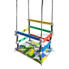 Balanço Infantil de Pendurar Almofadado Colorido corda trançada