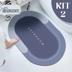 Tapete Absorvente de Secagem Rápida Atiderrapante de Banheiro Porta de Entrada Magico