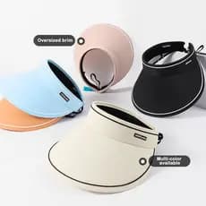 Chapéu Viseira Feminino Proteção Solar UV Bone Dobrável e Leve Perfeito para Praia Piscina Verão