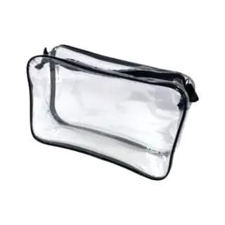 Necessaire inteira transparente e PRETA 23X15