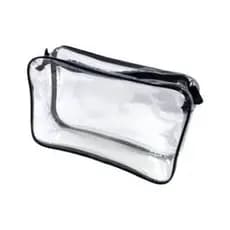 Necessaire inteira transparente e PRETA 23X15