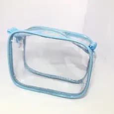 MINI necessaire transparente e AZUL 15x12