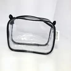 MINI necessaire transparente e PRETA 15x12 para maquiagem - esmalte - masculina - maternidade - viagem e multiuso