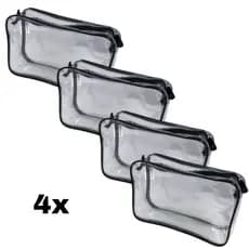 KIT com 4 necessaire transparente  23X15