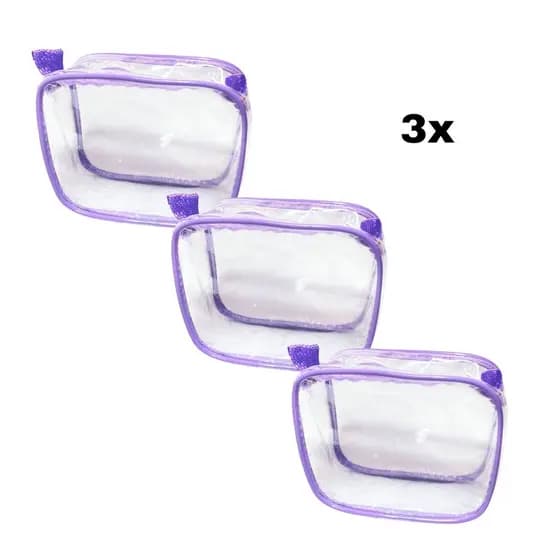 KIT com 3 MINI necessaire LÍLAS