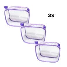 KIT com 3 MINI necessaire LÍLAS