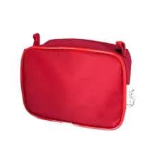 MINI necessaire inteira NAILON VERMELHA (tecido) 15x12