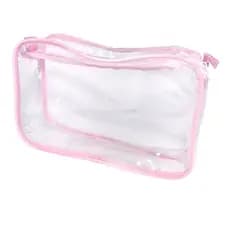 Necessaire transparente e ROSA 23X15