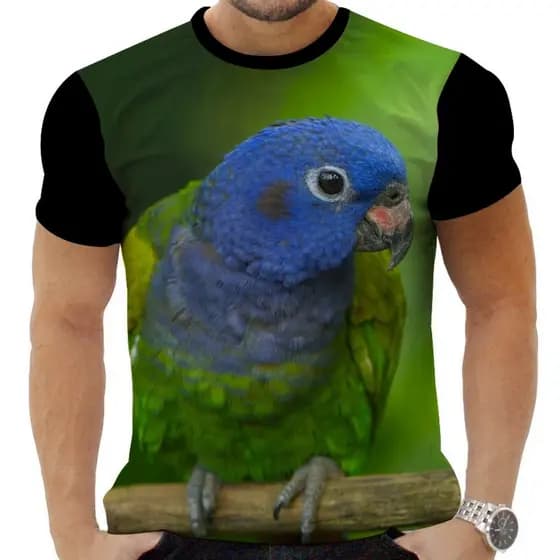 Camiseta Camisa Personalizada Periquito Louro Loro Arara 17_x000D_