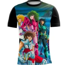 Camiseta Anime Cavaleiros do Zodíaco Clássico Hd Envio Hj 52_x000D_