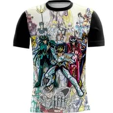 Camiseta Anime Cavaleiros do Zodíaco Clássico Hd Envio Hj 1_x000D_