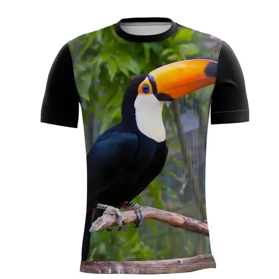 Camiseta Personalizada Arara Azul Tropical Natureza 1_x000D_