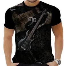Camiseta Camisa Personalizada Baixo Guitarra 5_x000D_