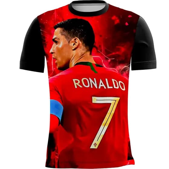 Camiseta Personalizada Estampa Digital Cr7 3_x000D_