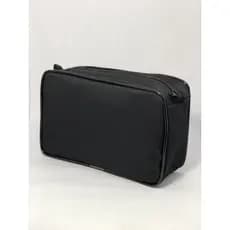 Necessaire toda PRETA DE TECIDO NYLON / necessaire 23x15x8 (tecido) maquiagem /kit Barbear / Higiene pessoal etc