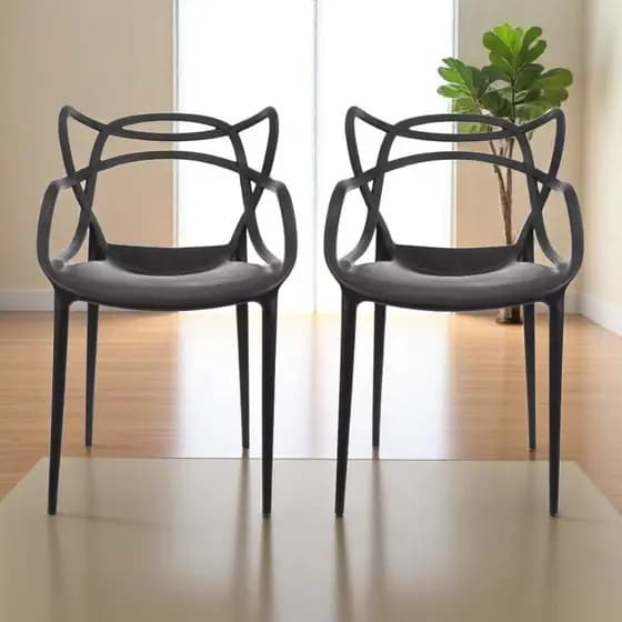 Cadeira Allegra Preto Top Chairs 1, 2 ou 4 Unidades para Sala de Jantar