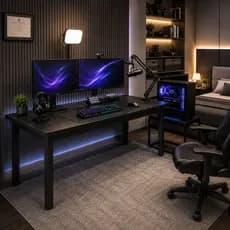 Mesa Escrivaninha Industrial Diretor Aço e Madeira 1,20m Gamer Pinterest