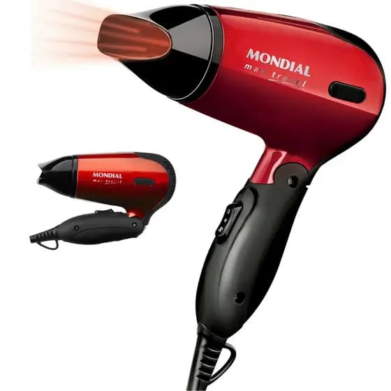 Secador de Cabelo Mondial Portátil Dobravel Bivolt 1200w