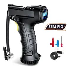 Compressor De Ar Digital Sem Fio Carro Moto Bicicleta Caminhão