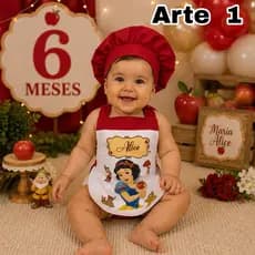 Avental Personalizado e touca de confeiteiro