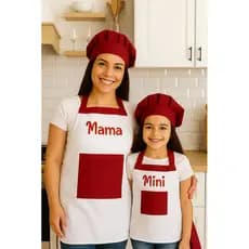 Kit Avental Tal Mãe e Tal Filho Personalizado