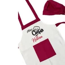 Avental Infantil personalizado + Touca de Chef • Minichef para Crianças