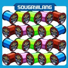 Sougayilang Linha de pesca 500M linha de pesca de nylon Equipamento de pesca de fluorcarbono transparente Linha de molinete de pesca de carpa