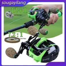 Sougayilang Carreto De Pesca Com Isca Fundição E Relação De Engrenagem 7.2 : 1 12 + 1BB Carretel Alumínio