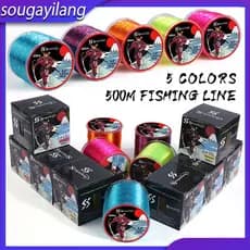 Sougayilang Linha De Pesca Comprimento 500m 7-38LB 5 Cores Para Escolher Rosca De Nylon Usada De Competição