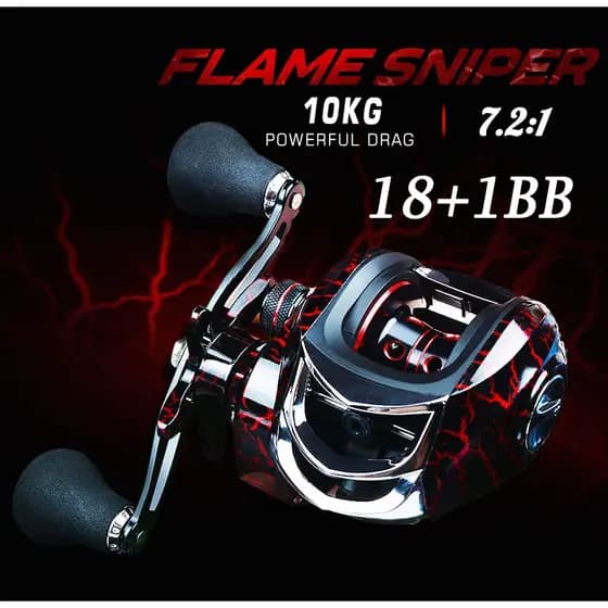 Carretel De Pesca Sougayilang 18 + 1bb Com Rolamentos De Esferas De Alta Velocidade 7.2 : 1 Sistema De Relação De Engrenagem
