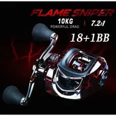 Carretel De Pesca Sougayilang 18 + 1bb Com Rolamentos De Esferas De Alta Velocidade 7.2 : 1 Sistema De Relação De Engrenagem