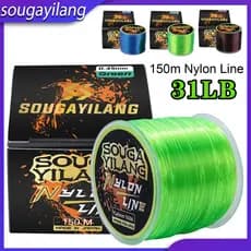Sougayilang Linha de pesca 150M de nylon linha de pesca linha transparente equipamento de pesca carpa linha de carretel de pesca