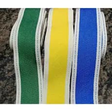 Fita Pespontada cadarço n9 borda branca cores do Brasil para Laços e Acessorios