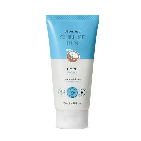 Creme Esfoliante Corporal Cuide-Se Bem Feira Coco 150Ml