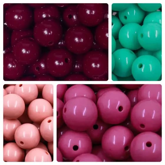 Bola Leitosa 20mm para Montagem de Artesanato - 15 ou 30 Unidades
