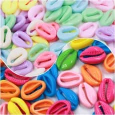Buzios de Plastico Colorido para Pulseiras Colares e Artesanato
