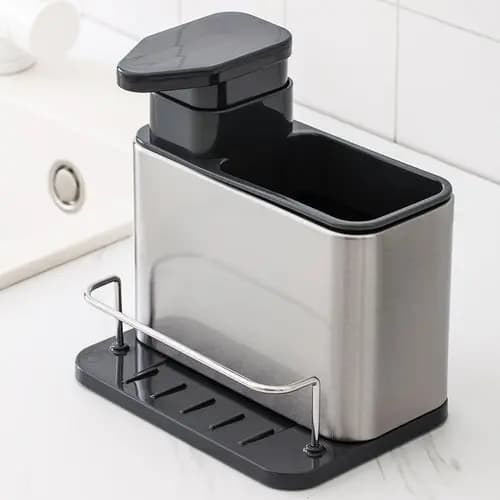 Organizador Pia Cozinha Inox Porta Detergente Suporte Multifuncional Compacto Duravel