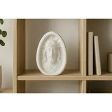 Escultura Decorativa Jesus Cristo Cantinho Da Oração Branco Fé Elegância Design