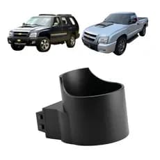 Porta Copos Preto Plástico para Tampa Falsa Blazer/S10 2000-2011 Suporte Veicular Resistente Compacto